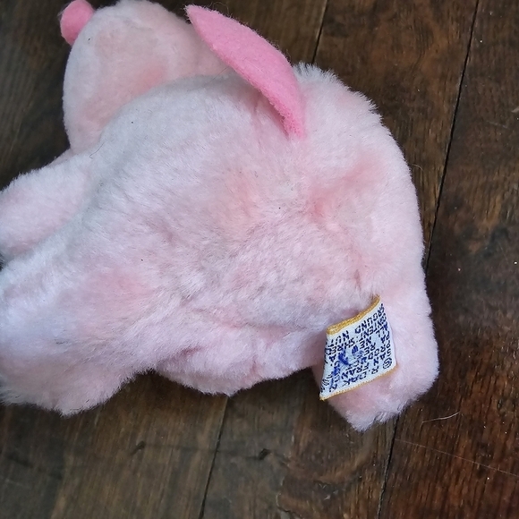 Dakin Vintage 1978 Pink Small Cute Plush Hippo Stuffed Animal - Picture 11 of 15